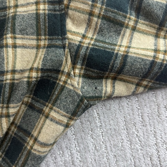 Vintage Pendleton Wool Board Flannel Plaid Loop Collar Flap Pockets Men's XL - Picture 13 of 14